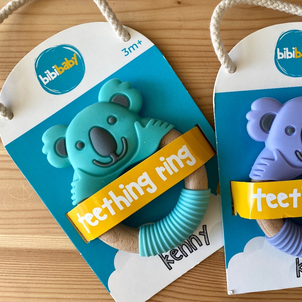 Koala - Silicone & Non-Slitting Birthwood Teething Rings